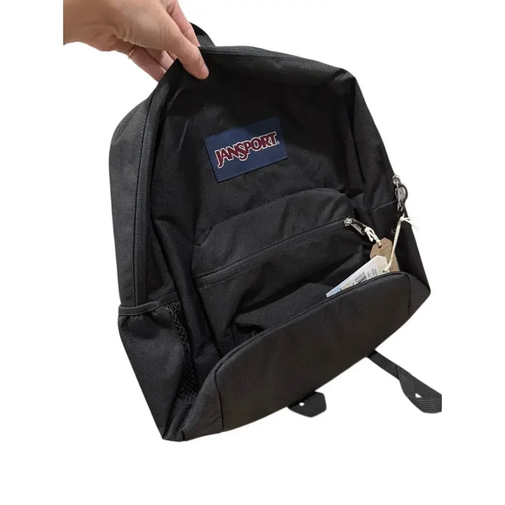 Jansport Cross Town Plus Black Backpack Unisex New with Tag